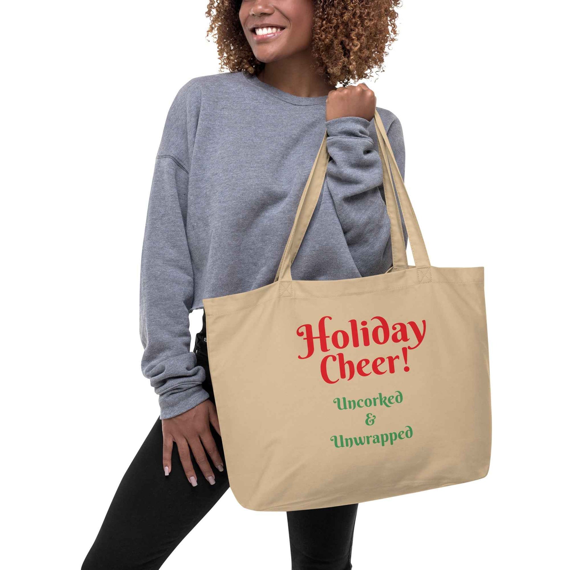 Cotton Holiday Cheer - unique bag to shop with and bring in the holiday season.