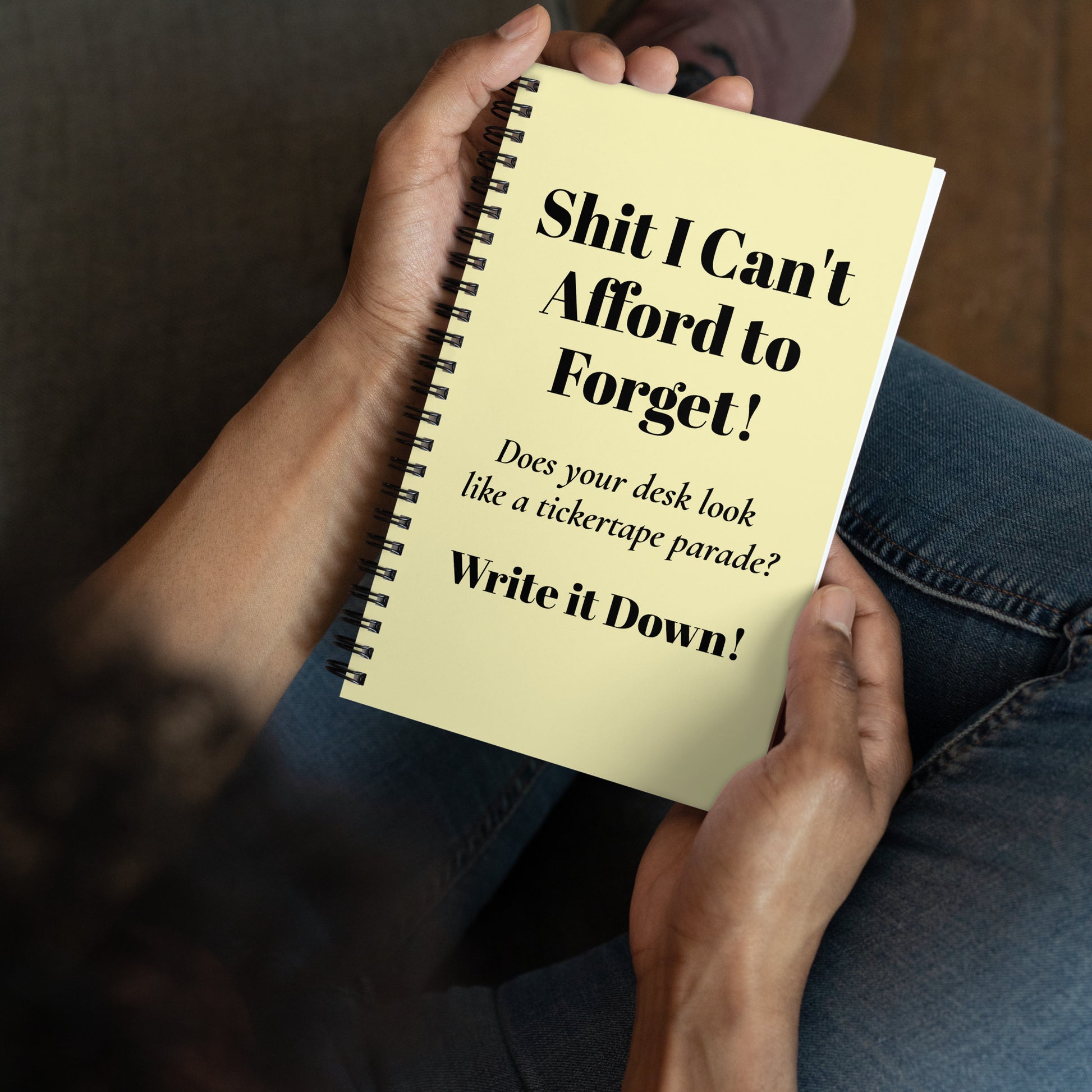 Shit I Can't Afford to Forget - Sassy Notebook - Fun Journal - Bag & Bard