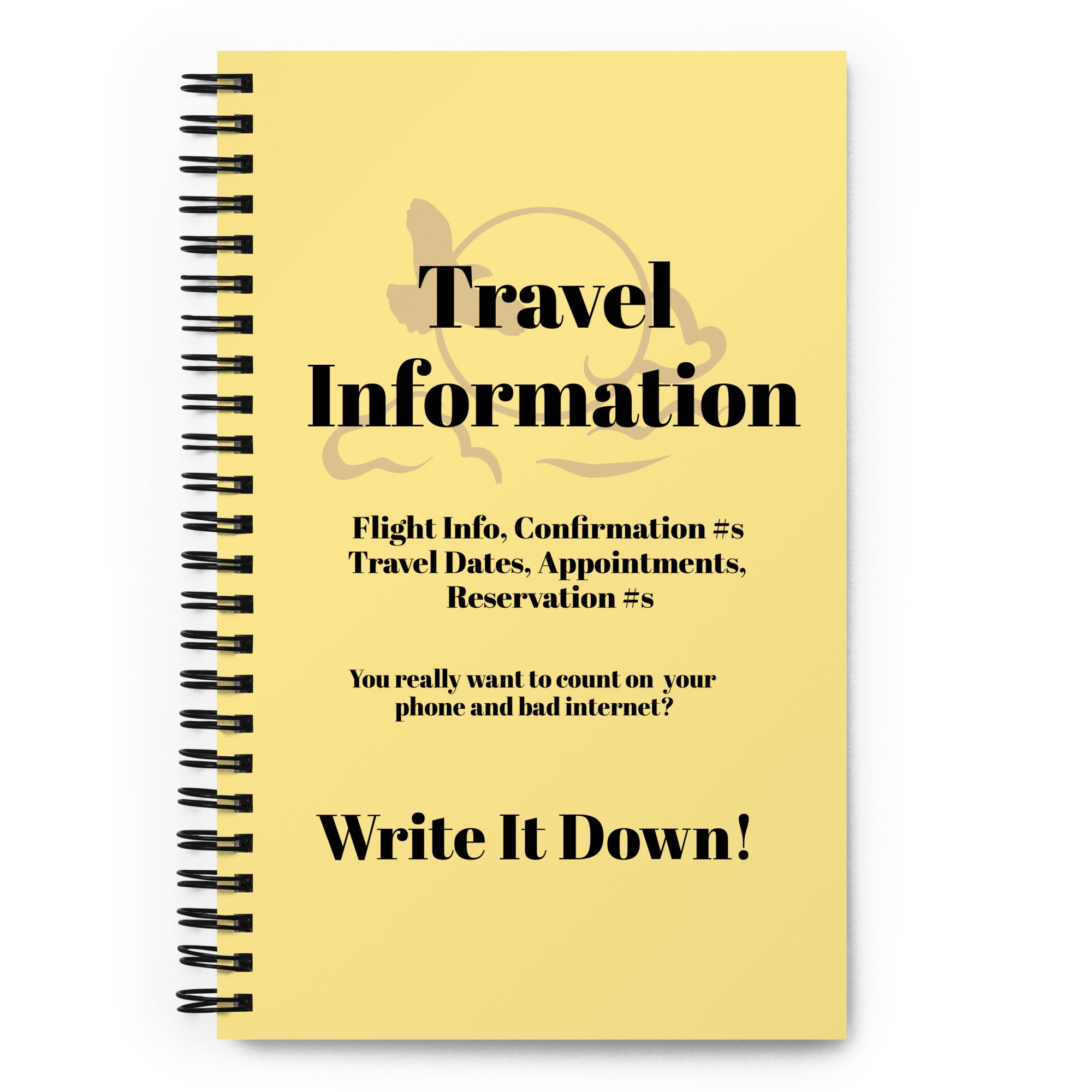 Travel Information Notebook - Write it Down! - Bag & Bard