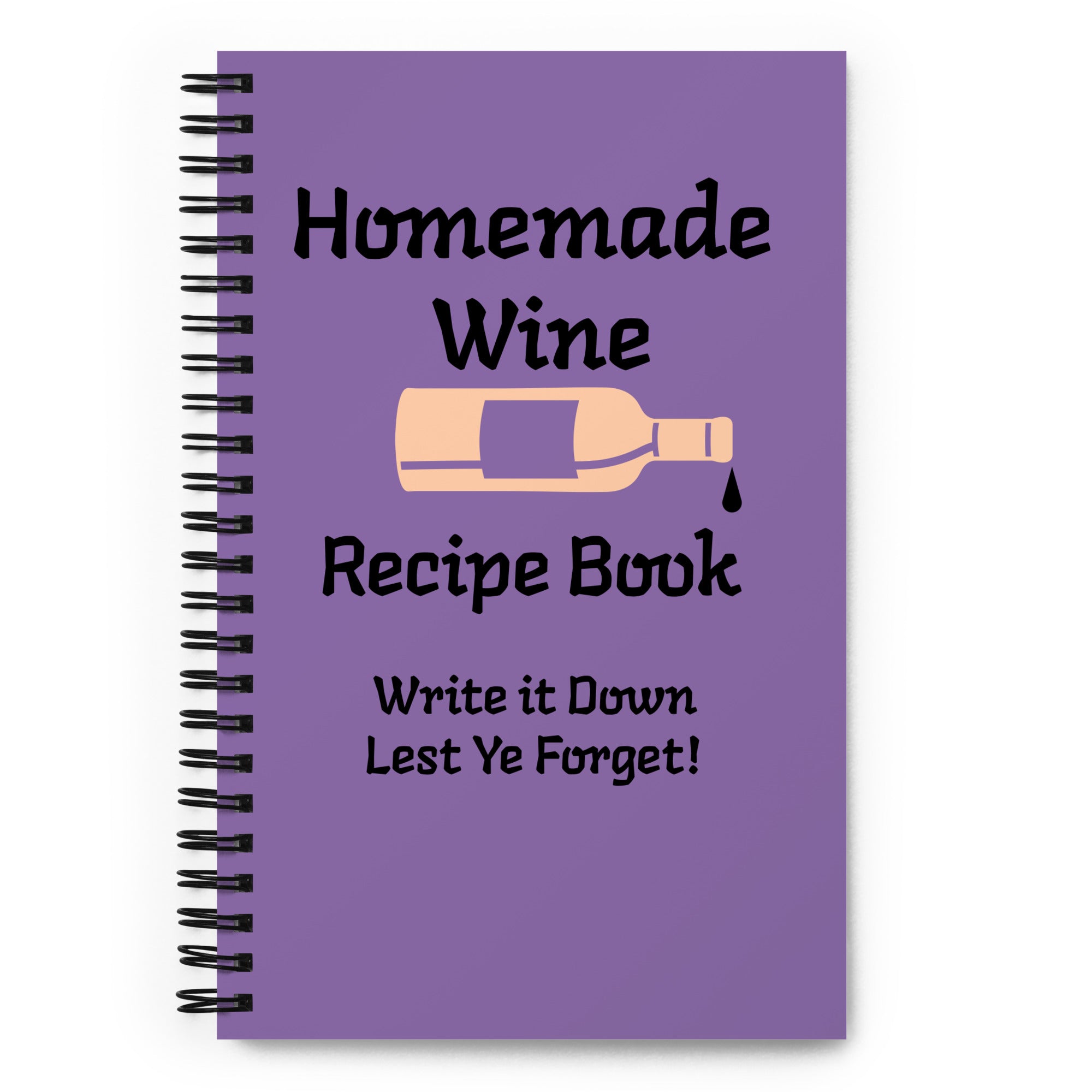 Homemade Wine Recipe Notebook - Write it Down - Bag & Bard