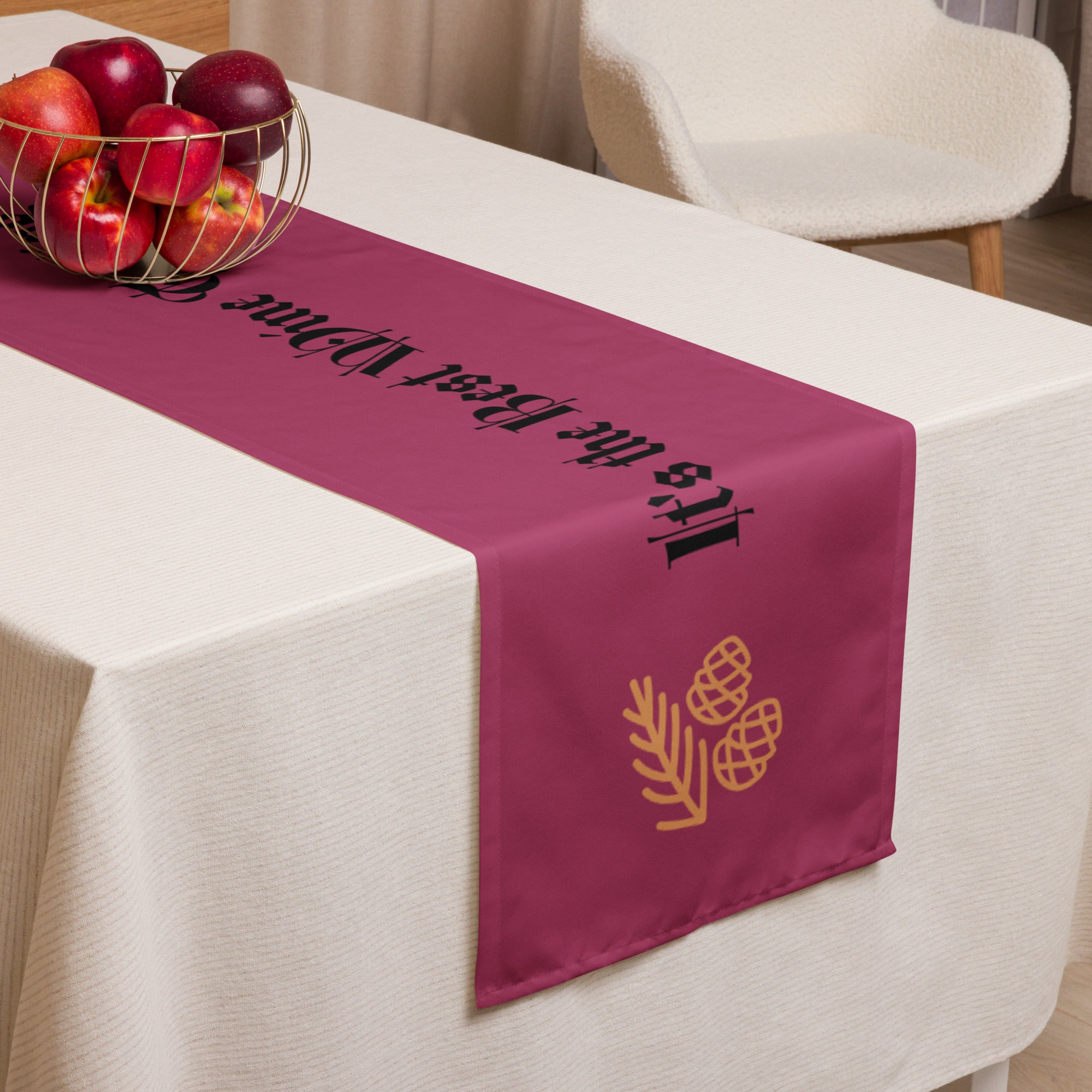 The Best Wine Tasting Time Holiday Table Runner - Bag & Bard